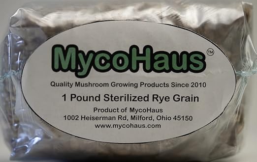 MycoHaus Mushroom Growing Kit with Injection Ports | Sterilized Rye Grain | Magic Indoor Grow Bags for Mushrooms | Home Cultivation Supplies | Without Spores | 1 Pound (36 Pack)