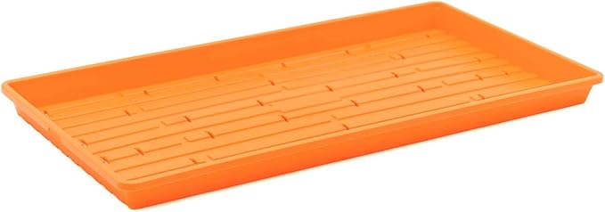 Bootstrap Farmer Microgreen 1020 Trays, Orange 30 Pack, Extra Strength with Holes Shallow Seed Plant Tray Grow Microgreens Wheatgrass Fodder Sprouting
