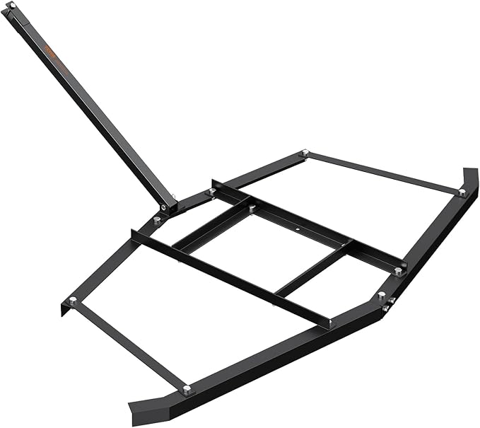 Driveway Drag, 66" Width Drag Harrow with Adjustable Bars & Pin Hitch, Support Up to 50 Lbs, Heavy Duty Steel Tow Behind Drags Harrow for Most ATVs, UTVs, Driveway Graders, Garden Lawn Tractors
