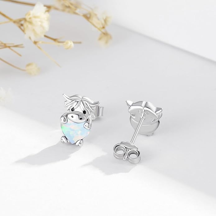 JUSTKIDSTOY Hypoallergenic Earrings Sterling Silver Crystal Cute Animal Studs Earrings for Sensitive Ears Birthday Gifts for Women Girls