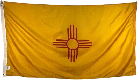 12x18" New Mexico Boat Flag - All Weather Nylon & Reinforced Fly End Stitching - Made in the USA (12x18")