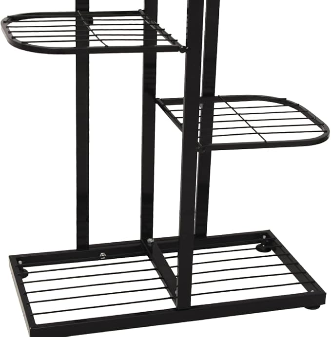 Tall Metal Plant Stand Indoor Outdoor 6 Tier Flower Pot Plant Stand Multi Tier Plant Holder Shelf Display Rack for Garden Patio Balcony