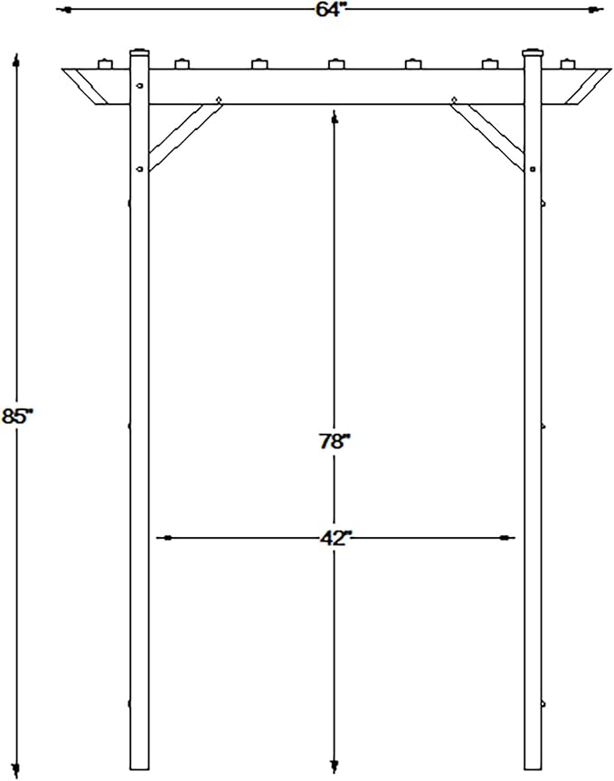 Dura-Trel Providence Arbor, Vinyl Garden Archway for Outdoors, 64" x 85", White - Backyard Decorative Arch for Pathways and Entrances with Trellis Sides for Climbing Plants, Vines & Flowers