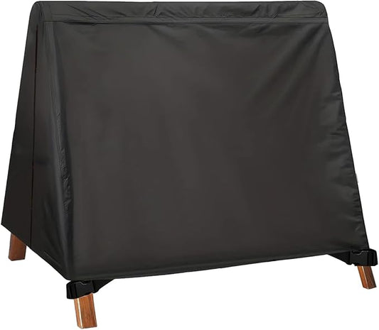 Porch Swing Cover 63 Inch Waterproof 600D Oxford Hanging Outdoor Swing Cover All Weather Protected Swing Covers for Outdoor Furniture (Black, A-Frame 72L x 55W x 67H inch)