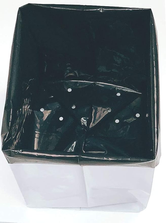 HORTIPOTS Black White Poly Grow Bags 10 Gallon Transplanter (Pack of 25)