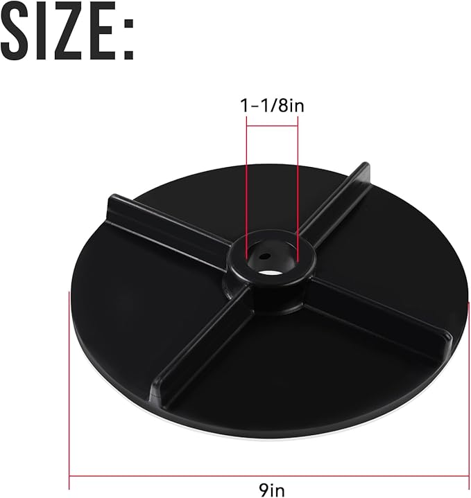 9" Disk Compatible with SaltDogg TGS01, TGS05 and TGSUVPRO Spreaders Replace (Replace #3005706)