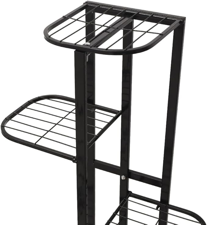 Tall Metal Plant Stand Indoor Outdoor 6 Tier Flower Pot Plant Stand Multi Tier Plant Holder Shelf Display Rack for Garden Patio Balcony