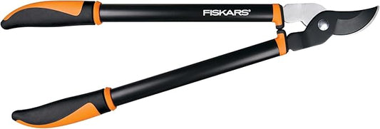Fiskars Bypass Lopper, Lightweight Tree Pruning Tool, Rust Resistant and Low Friction Coating, SoftGrip Handle Control with Shock-Absorbing System, 24"