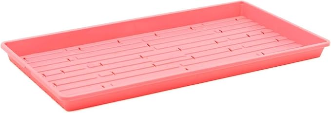 Bootstrap Farmer Microgreen 1020 Trays, Pink 30 Pack, Extra Strength with Holes Shallow Seed Plant Tray Grow Microgreens Wheatgrass Fodder Sprouting