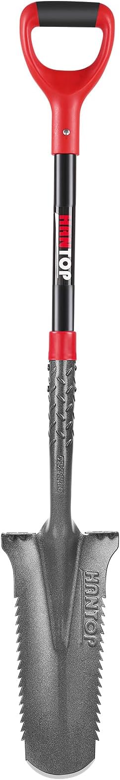 Drain Spade Digging Spade Shovel Trenching Spade Garden Spade Shovel for Deep Digging Transplanting,44 inches