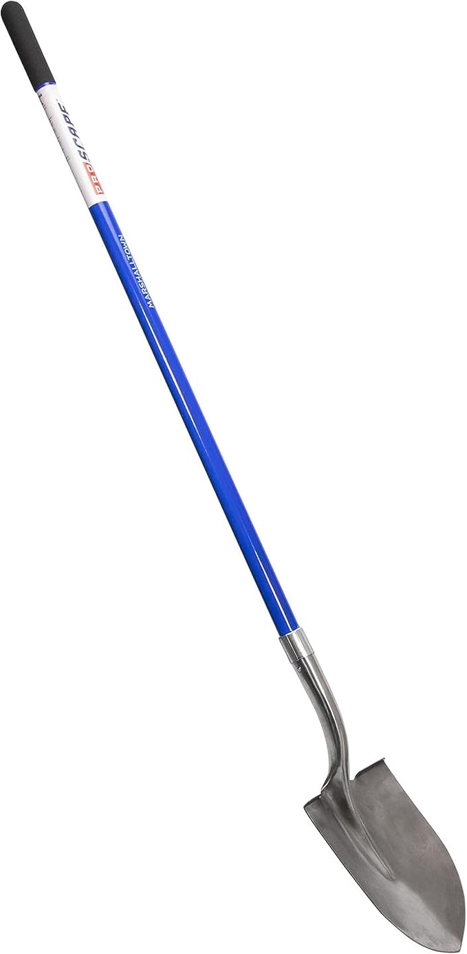 Marshalltown Proscape Stainless Steel Shovels, Round Point Type, Fiberglass Handle, RPSSFB