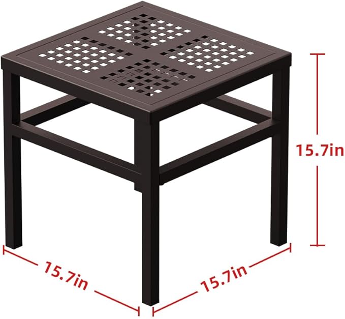 Plant Stand - Indoor/Outdoor Extra-Sturdy Aluminum Plant Stand – Ideal for Patios, Gardens, Living Room Decoration（Brown）