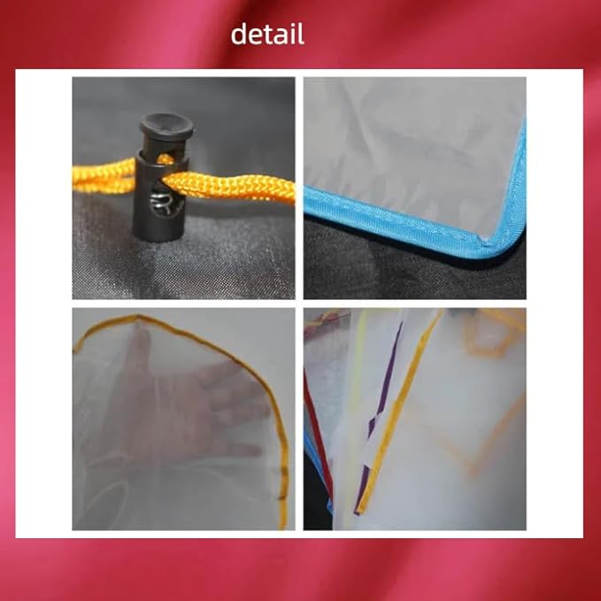 5-Pack 5-Gallon All-Mesh Storage Bags, 5 Color Fine Nylon Mesh, FIQAPJ 5 Pieces Per Pack - For 5 Gallon Bucket, Reusable Filter Bag With Opening On Top - Hydroponics, Gardening.