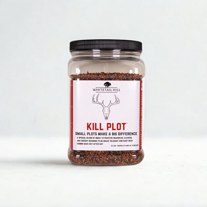 Kill Plot Food Seed Mix for Deer, 1/3 Acres or 3 Acres, Highly Attractive Mix of Brassicas, Clovers, and Chicory, Made for Small Plots