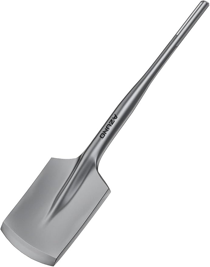 AZUNO SDS Max Clay Spade Bit, 4-1/2" x 17" Heavy-Duty Steel Shovel Bit for Rotary Hammer & Jack Hammer, for Digging in Clay, Soil, Gravel, Sandstone, Adobe