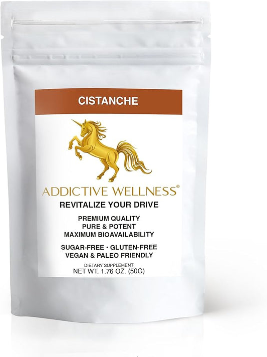 Addictive Wellness Cistanche Extract Powder, Adaptogenic Herb for Endurance, Vitality, & Cognitive Health, Supports Energy & Longevity, Sustainably Sourced, Vegan & Paleo