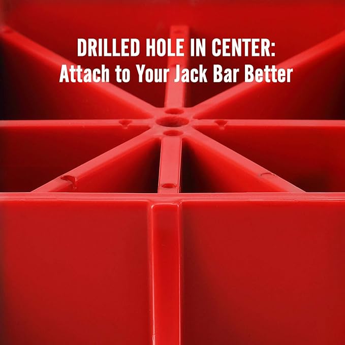 Seven Sparta Off-Road Base Compatible with Hi Lift Jack PP Pad to Alleviate Jack Hoisting Sinkage (Red)