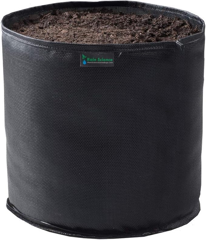 Commercial Grow Bag Pack of 10, Air Pruning Mesh Fabric Plant Containers (5 Gallon, Black)