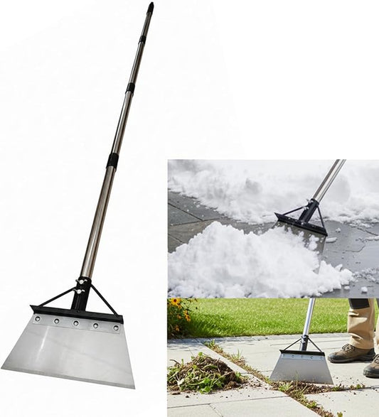 Garden Flat Shovel, 60in Heavy Duty Multi-Purpose Cleaning Shovel, Floor Scraper, Snow Shovel, for Trimming Lawn Edges, Removing ice and Snow, and Cleaning The Ground