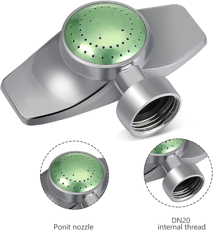 Honoson Metal 360 Degree Circle Pattern Spot Sprinkler for Yard with Gentle Water Flow Adjustable Sprinkler Head for Small Area Lawn Garden Watering(Green,6 Pieces)