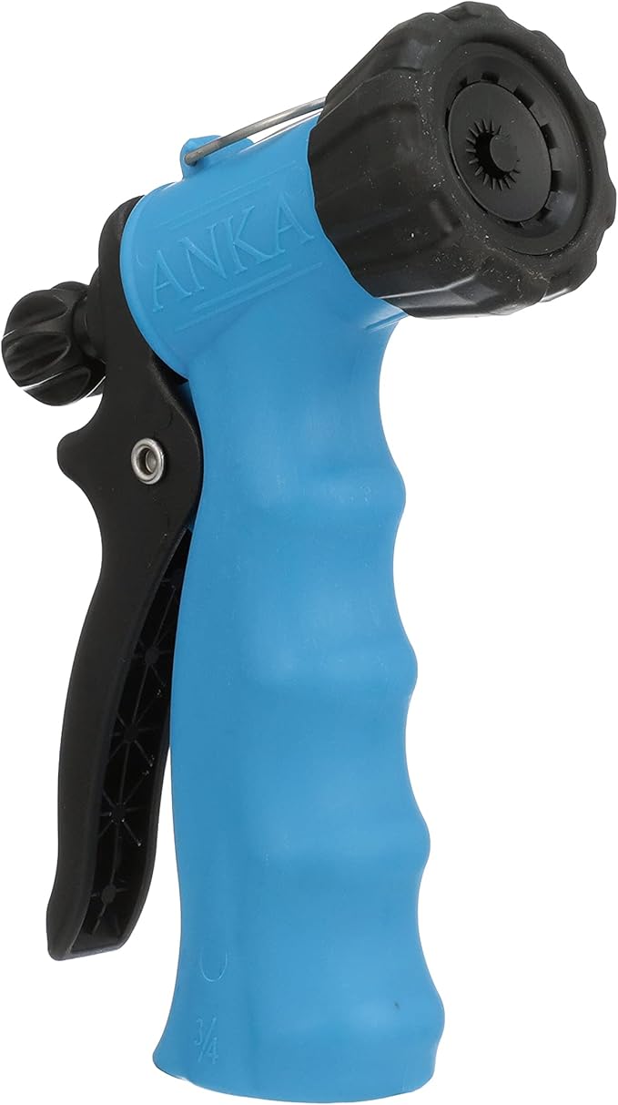 Watts ANKA Series 3/4" TUFF TRIGGER Adjustable High-Pressure Full-Flow Cold Water Hose Spray Nozzle Gun, Rubber O-Ring, High Grade Glass Fiber Reinforced Nylon, Industrial, Agricultural, Home