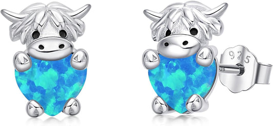 JUSTKIDSTOY Hypoallergenic Earrings Sterling Silver Crystal Cute Animal Studs Earrings for Sensitive Ears Birthday Gifts for Women Girls
