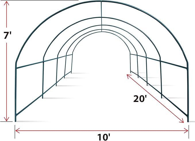 YardGrow Large Garden Support Arch Frame Climbing Plant Arch Arbor for Various Climbing Plant Roses Vines Birthday Wedding Party Decoration Pergola Frame (20' x 10' x 7')