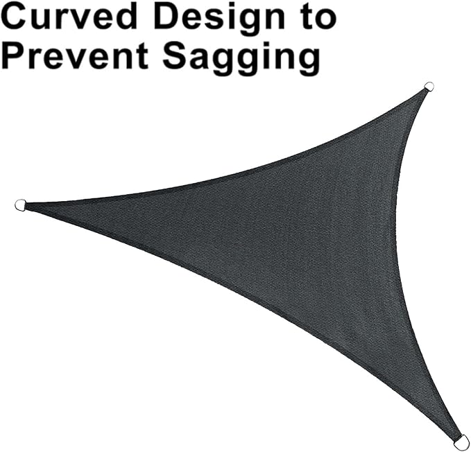 LOVE STORY Custom Size 11'x11'x15.6' Graphite Grey Sun Shade Sail Right Triangle Sunshade Fabric Awning Canopy for Patio Backyard Carport Pergola (Customized)