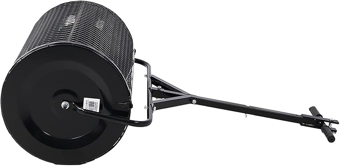 Peat Moss Spreaders for Lawns Compost Spreader Roller 36 Inch Heavy Duty Metal Mesh Dirt Topsoil Spreader for Planting Seeding Garden (36"/46"-54" L, Black)