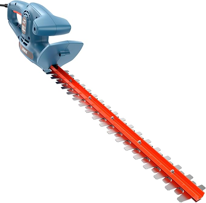SENIX HTE3.8-L 120V 3.8 Amp 21-Inch Corded Electric Hedge Trimmer,Garden Tool to Trim Shrubs,Bushes,Double Sided Dual Action Blades,3/4" Cutting Capacity,Includes Blade Cover