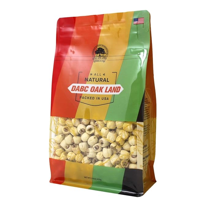 DABC OAK LAND Natural 2LB Dried Lotus Seeds 莲子干, Dried White Lotus Seeds Lian ZI, Rich In Methionine for Health, 白蓮子 for Herbal Tea Cooking Porridge and Soup Raw Material 2 X 16OZ Bags