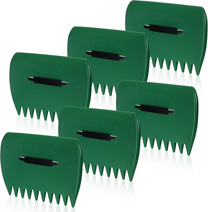 Sherr 6 Pcs Leaf Scoops Hand Rakes, Large Leaf Scoops and Claws Lightweight Plastic Leaves Grabbers for Picking up Leaves, Clippings, Grass, Collect Garden Rake Scooper