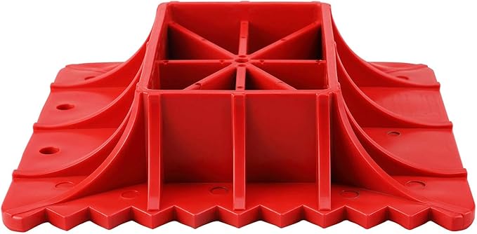 Seven Sparta Off-Road Base Compatible with Hi Lift Jack PP Pad to Alleviate Jack Hoisting Sinkage (Red)
