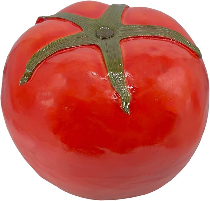 Galt International 15" Red Tomato Stool Side Table Home Decor Plant Stand Garden Indoor Outdoor Decorations
