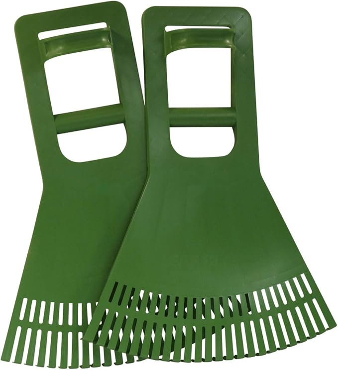 Grabber Scoop Hand Rakes with Leverage Extension Grip - Back Saving Ergonomic Gardening Tool for Lawn and Leaves Clean-up - Made in USA - Model P755