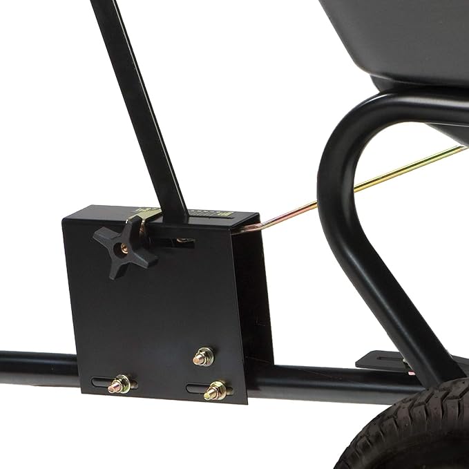 Brinly BS36BH-A Tow Behind Broadcast Spreader with Universal Hitch, 175 lb.+ - Matte Black