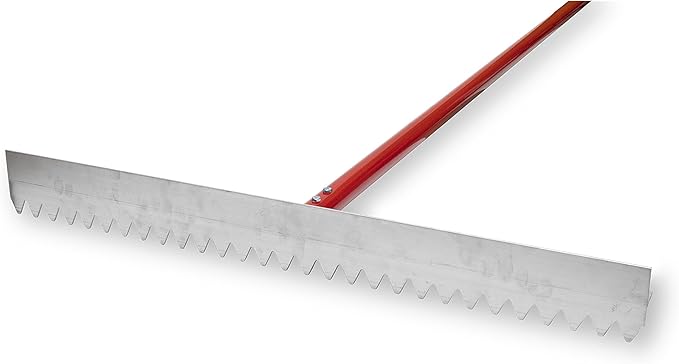 MARSHALLTOWN Asphalt Lute Rake, Sharp 36 Inch Blade, 72 Inch Aluminum Handle, T Connector, Made in The USA, RED700029C