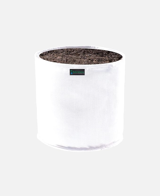 Commercial Grow Bag Pack of 10, Air Pruning Mesh Fabric Plant Containers (7 Gallon, White)