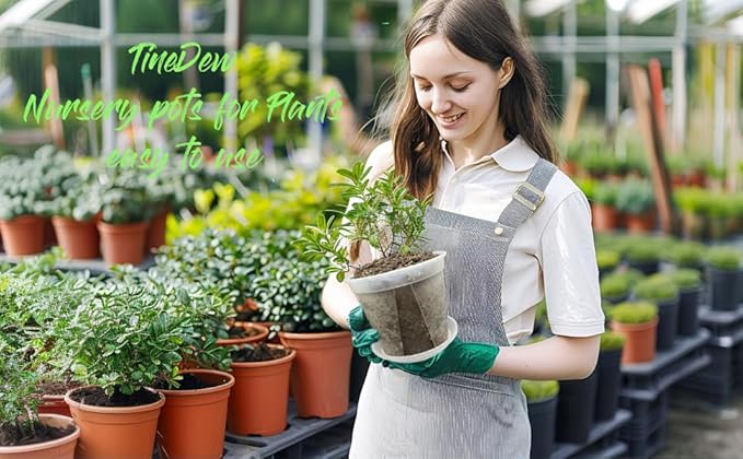 Large Clear pots for Plants, 8 pcs 5/6/7/8 inch Thick Plastic Nursery pots for Plants with Drainage Holes for Monstera Plant Live,Succulents etc - Indoor and Outdoor use