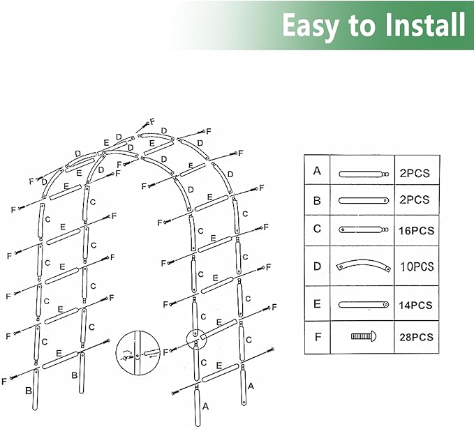 7.9 Ft H x 4.6 Ft W White Metal Pergola Arbor for Various Climbing Plant Wedding Garden Arch Bridal Party Decoration Wide Arbor