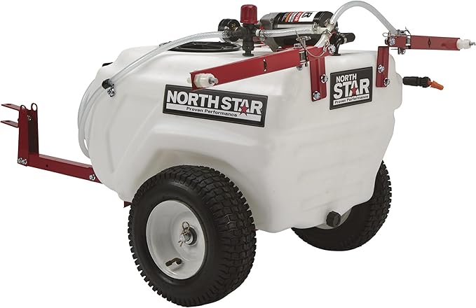 NorthStar Tow-Behind Trailer Boom Broadcast and Spot Sprayer - 21-Gallon Capacity, 2.2 GPM, 12 Volt DC