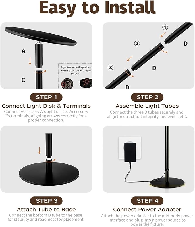 69” Tall Grow Lights for Indoor Plants Full Spectrum, 40W Sunlike Standing Plant Lights for Indoor Growing, 10-Level Dimmable, Adjustable Height for Various Plant Sizes