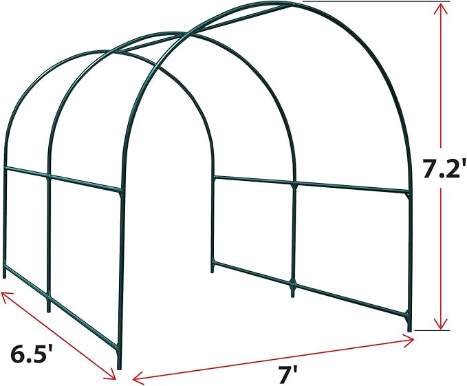 YardGrow Large Garden Support Arch Frame Climbing Plant Arch Arbor for Various Climbing Plant Roses Vines Birthday Wedding Party Decoration Pergola Frame (6.5 x 7 x 7.2ft)