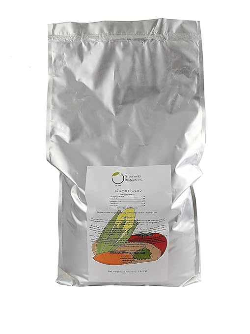 Greenway Biotech, Inc. Azomite Rock Dust Volcanic Ash Organic Fertilizer with Micronutrient & Trace Minerals- Natural Mineral Soluble Plant Fertilizers for Enhances& Increases Crop Yield (2x25 Pound)
