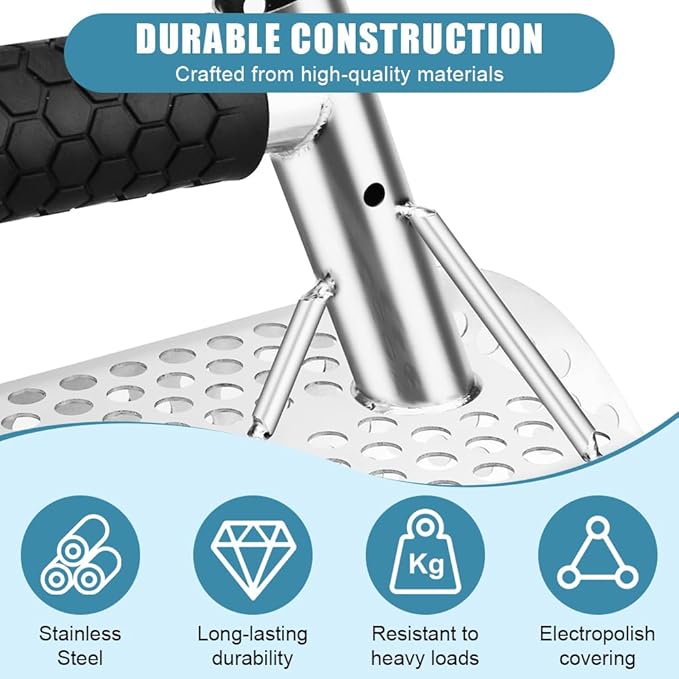 Beach Sand Scoop with Non-Slip Handle,Metal Detecting Tool,Beach Underwater Treasure Hunting, Stainless Steel Water Metal Detecting Tool Digging Shovel Fast Sifting Metal Detector. (style6)