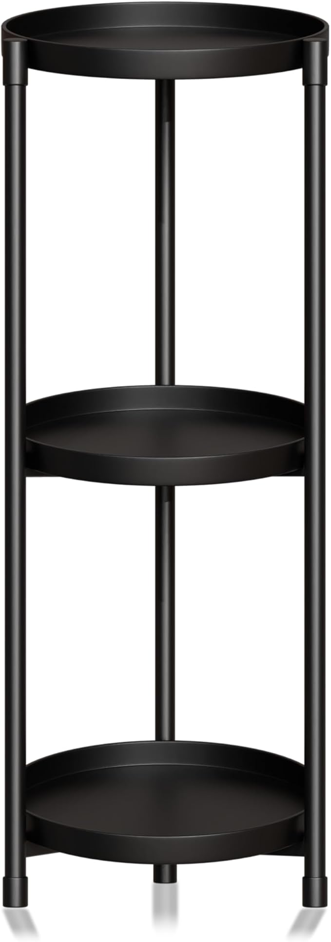 SYQ 3 Tier Plant Stand Indoor Outdoor - 34'' Extra-Tall Metal Plant Stands for Potted Plants Multiple Tiered Plant Shelf Vertical Black Iron Planter Rack Large Flower Pot Holder Table for Patio Corner
