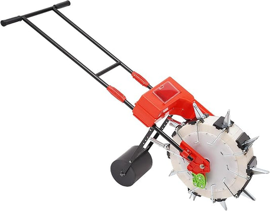 Hand Push Seeder Spreader,Manual Roller Seeder Lawn Garden Spreaders Seed Planter, Multi-Function Corn Planter Seeder Planting Depth 3.5-7.8 Cm Seeder Tool for Soybean Peanut Corn (B Style)