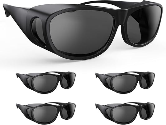 Indoor Hydroponics Grow Room Glasses with UV Protection for HPS, MH, LED Grow Lights (5 Pack)