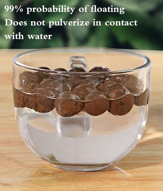 Voulosimi Clay Pebbles Hydroponic Rocks Organic Ceramsite Grow Media for Horticultural,Orchids,Drainage (36LB)