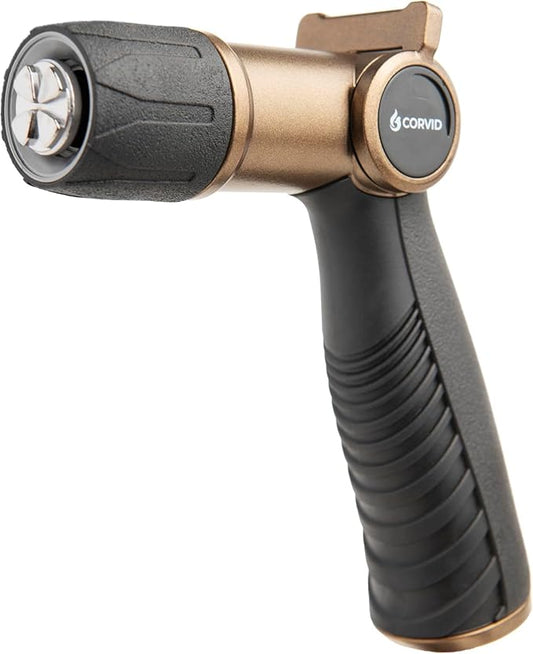 2-Pack Corvid Thumb Control Adjustable Nozzle - Heavy-Duty Metal, 1-Pattern Spray with Ergonomic Grip for Easy Water Flow Control, Ideal for Tough Cleaning and Watering Tasks like Car Washing,Garden